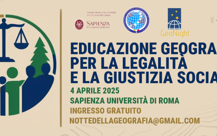 Notte internazionale della Geografia: Educazione geografica per la Legalità e la Giustizia sociale
